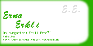 erno erkli business card